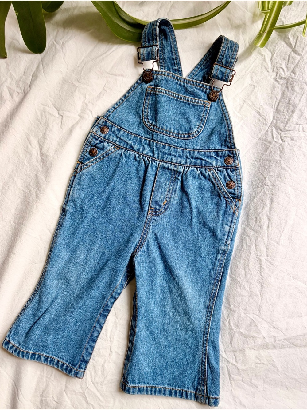 Levi's Classic Blue Denim Toddler Overalls Adjustable Straps